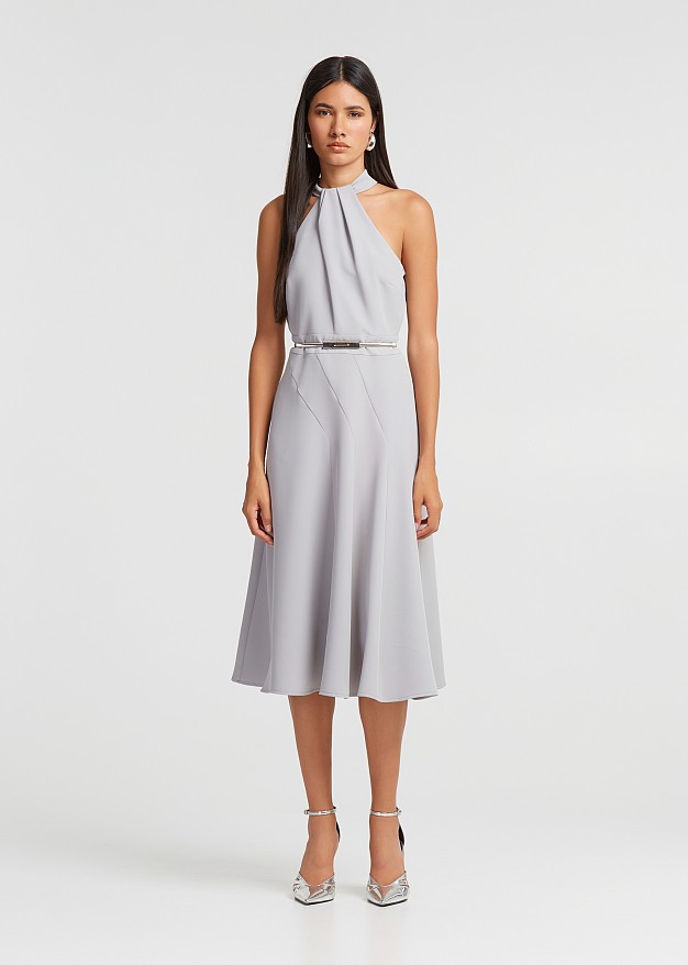 Midi halter neck dress