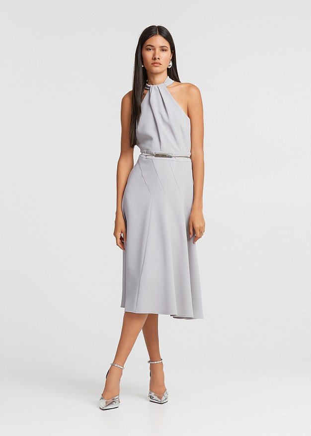 Midi halter neck dress