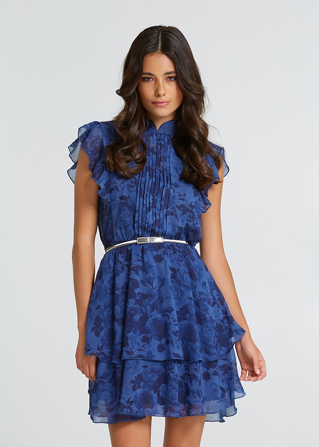 Floral dress with ruffles