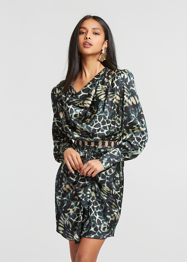 Rochie scurtă cu animal print