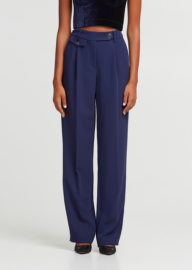 Tailored wide leg dad trouser