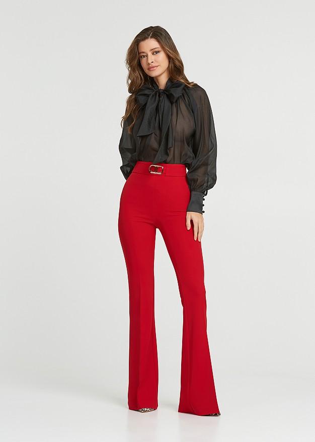 High waisted bell trousers