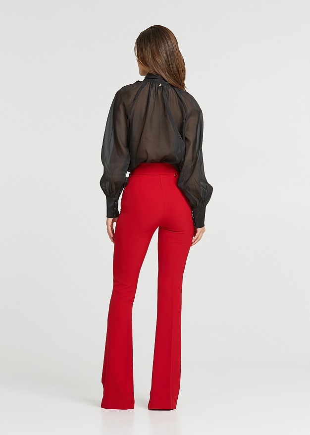 High waisted bell trousers