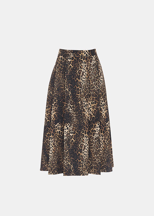 Midi animal print φούστα