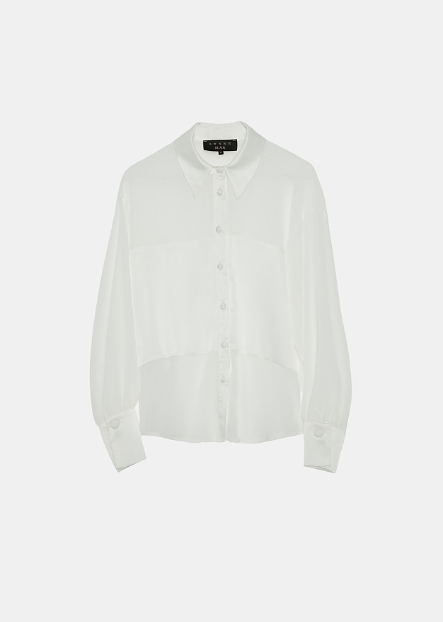 Muslin shirt with transparency