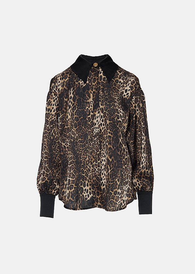 Cămașă cu print leopard