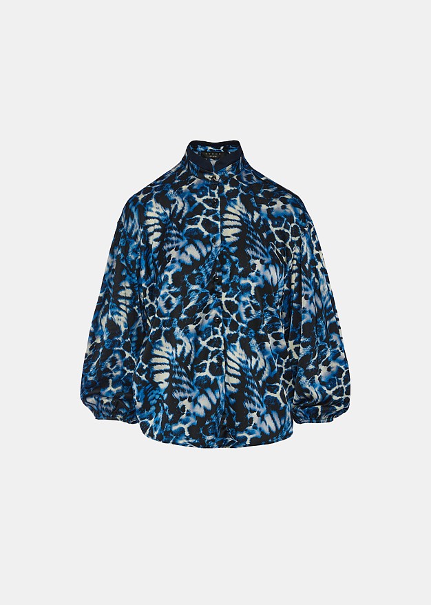 Leopar shirt with satin look