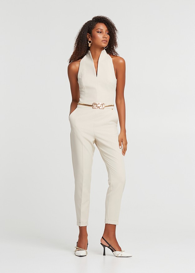 Jumpsuit with V neckline