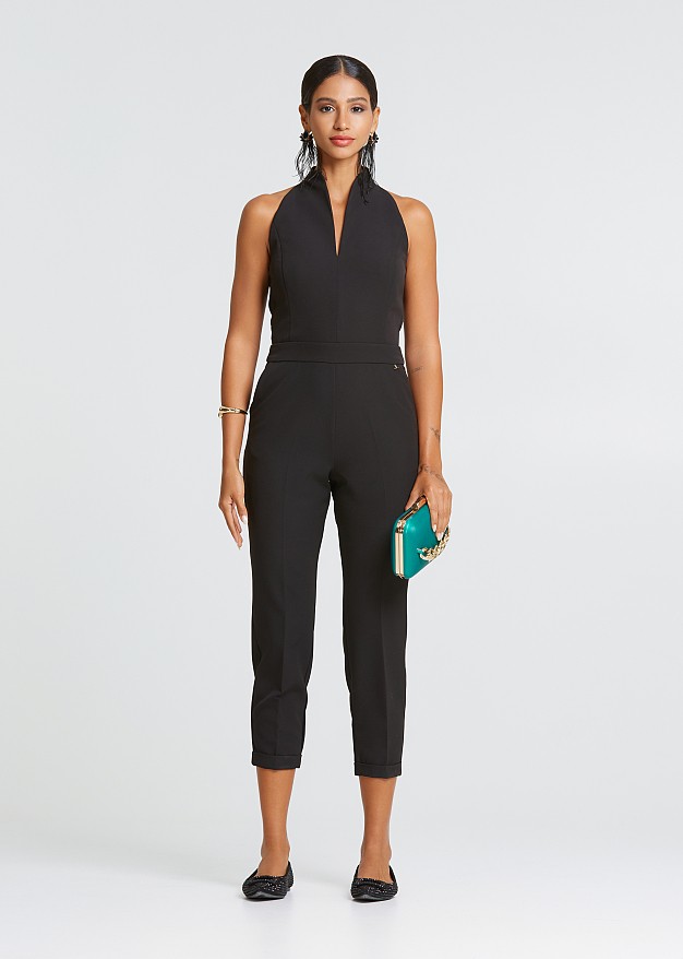 Jumpsuit with V neckline