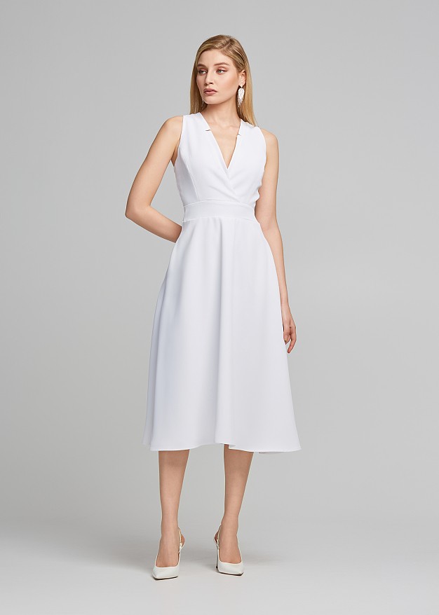 Μidi flared dress in A line