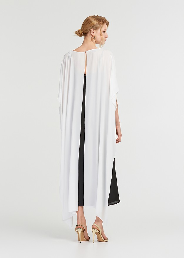 Long dress with a detachable cape