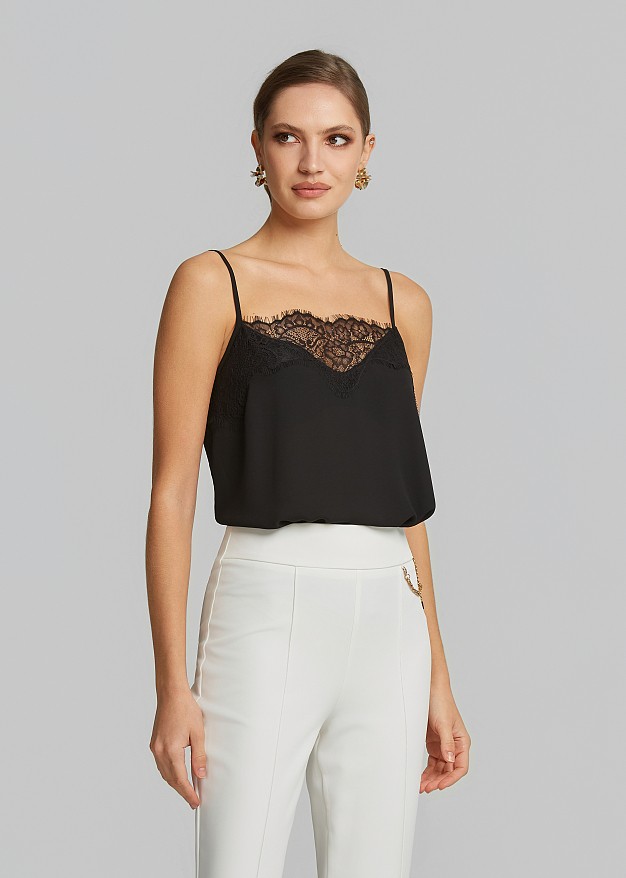 Lingerie top with lace