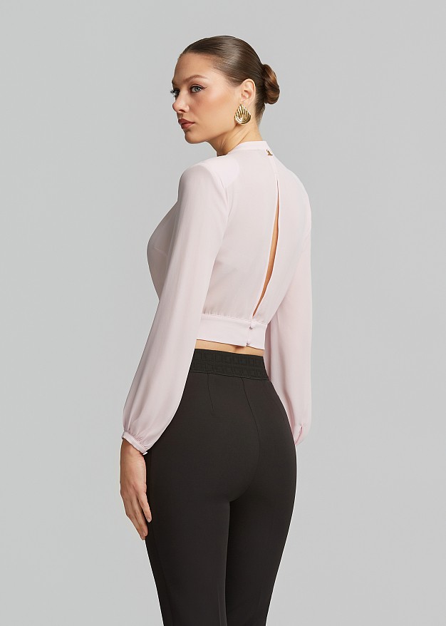 Long sleeve blouse in decorative chains