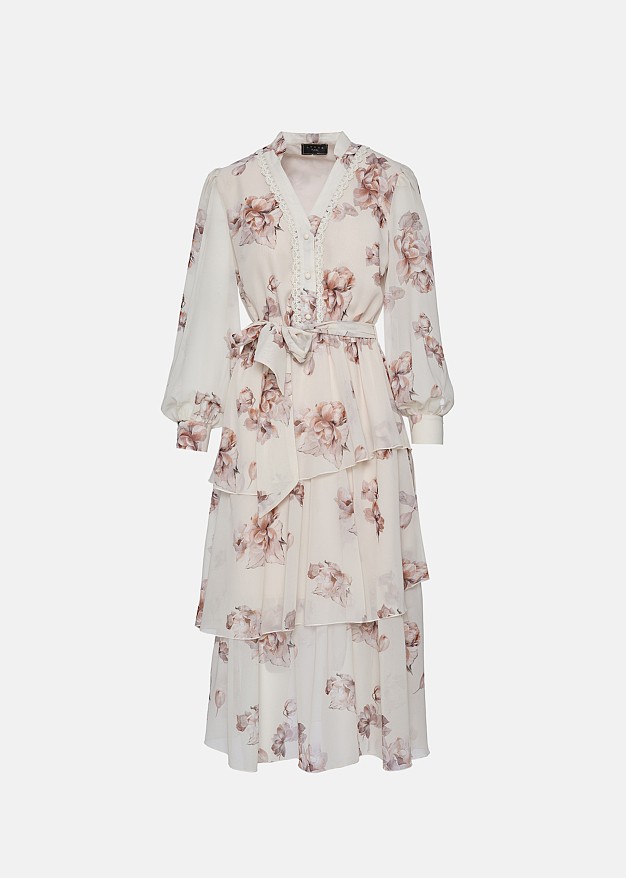 Rochie cu print și decolteu în V