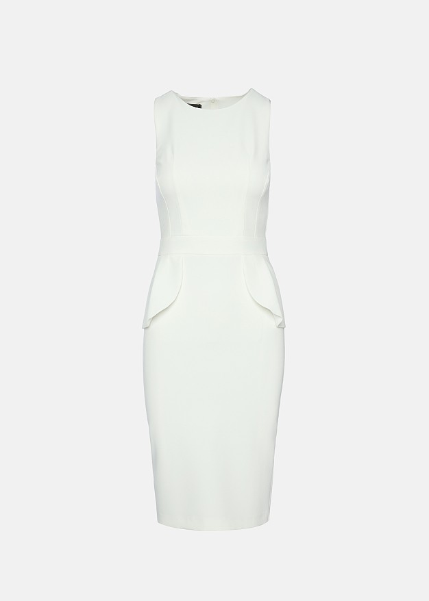 strapless open back dress Women's Selene Peplum V-Neck Lace Maxi Dress S/M/L/Customize White Mean Blvd White / M