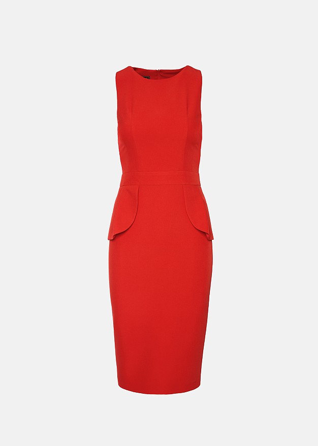 Μίντι φόρεμα με peplum