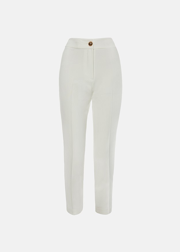 Cigarette trousers in elastic waist