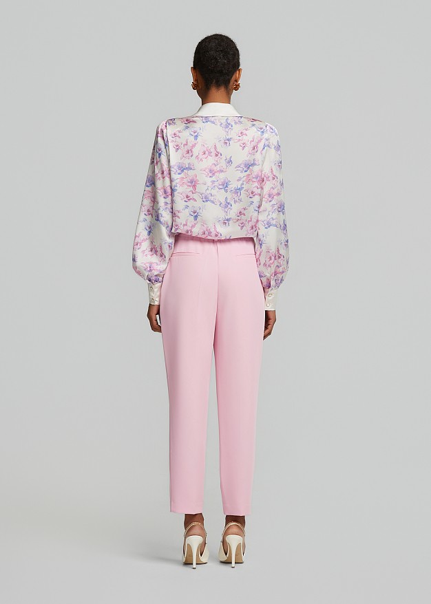 Printed shirt with a satin look