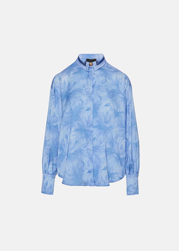 Printed shirt in satin look
