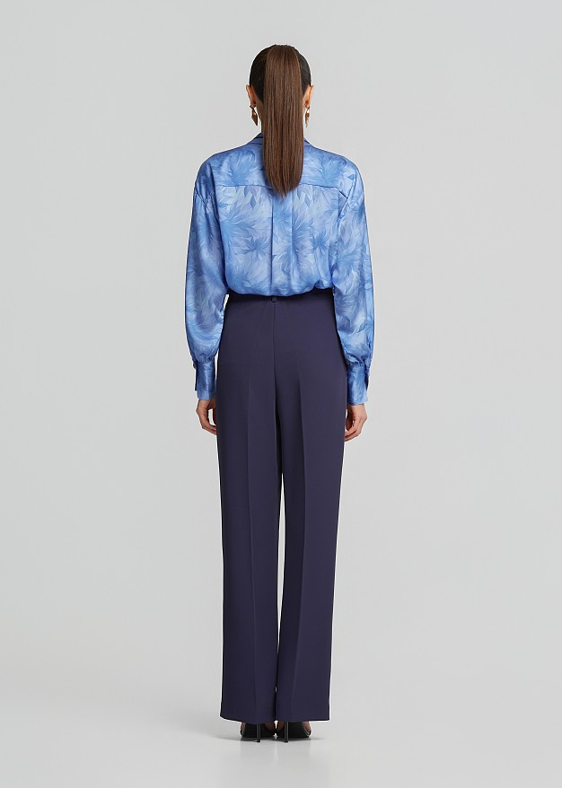Printed shirt in satin look