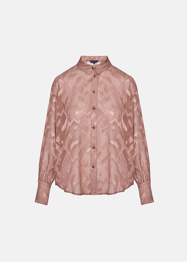 Jacquard mousseline shirt