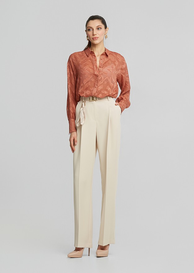 Jacquard mousseline shirt