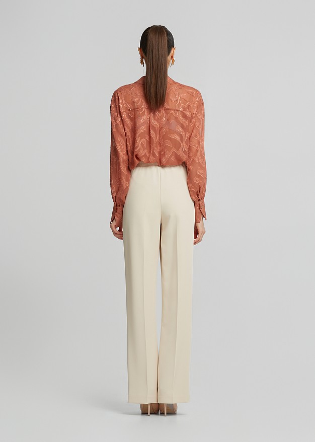Jacquard mousseline shirt