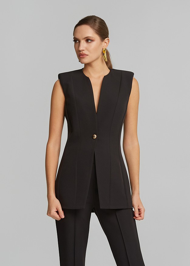 Tailored blazer-vest