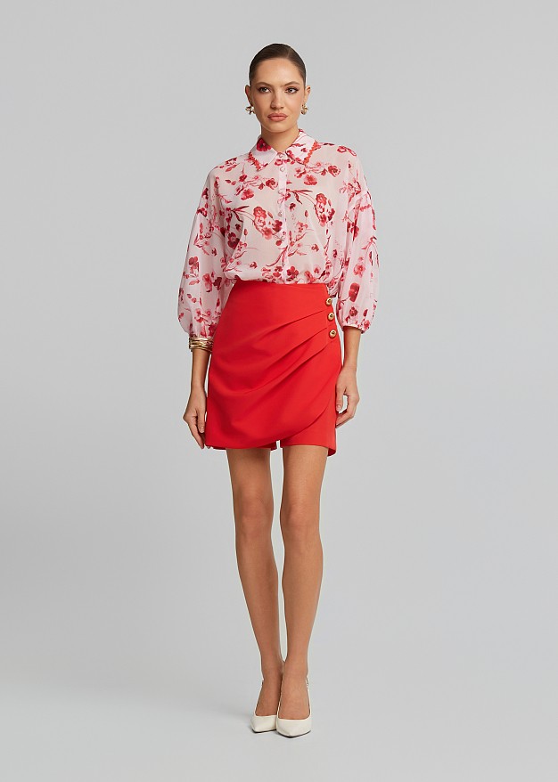 Pleated skorts