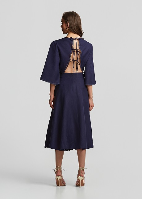chinese dress ladies Classical A line Skirt for winter, Timeless wool flare skirt 1093# –  Xiaolizi main image 0