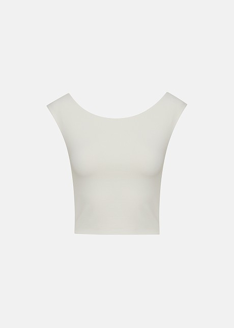 Cropped top with wide straps