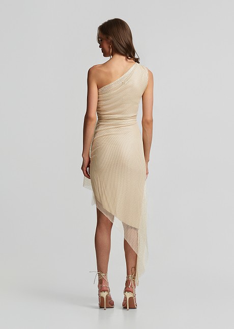 summer beach bridesmaid dresses Women's White One Shoulder Dress | Midi Dresses for Women main image 0