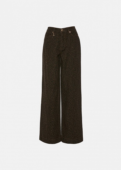 Τζιν animal print παντελόνι