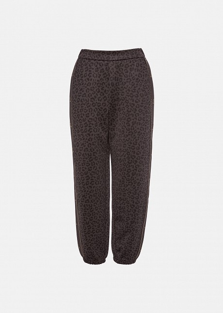 Animal print παντελόνι φόρμας
