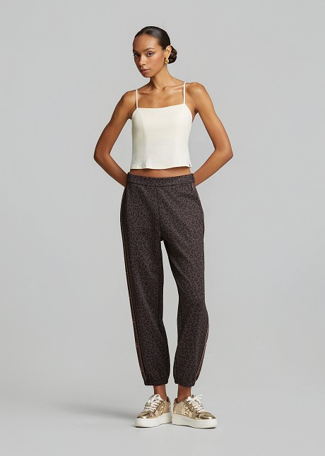 Grey animal printed sweatpants