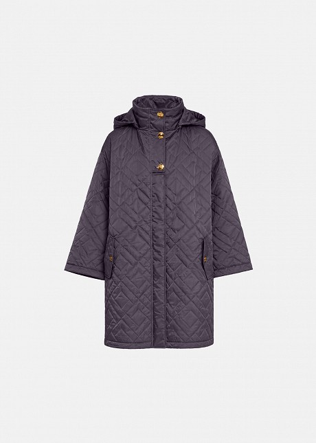 Quilted cape-style jacket