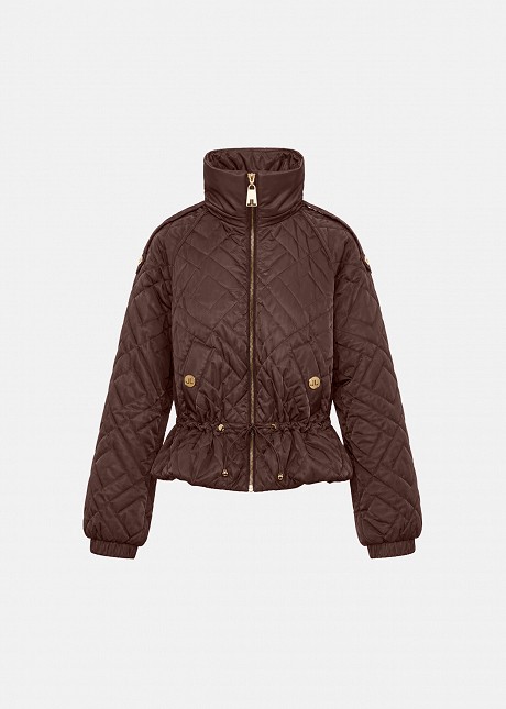Quilted jacket with a drawstring waist
