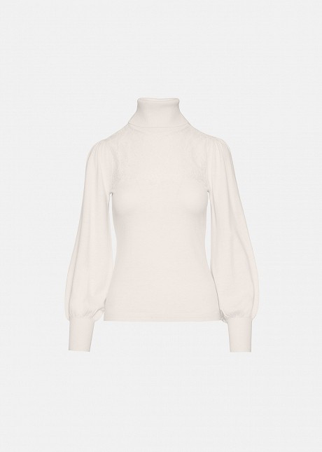 Knit turtleneck top