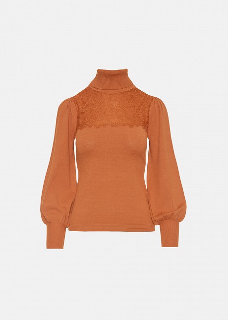 Knit turtleneck top