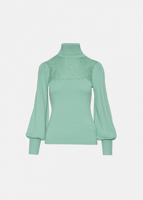 Knit turtleneck top