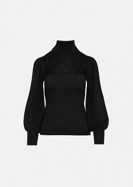 Knit turtleneck top