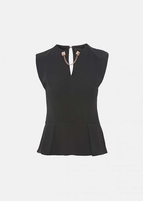 Peplum sleeveless top