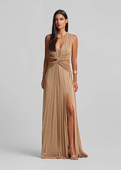 Lurex sheer dress with inner body