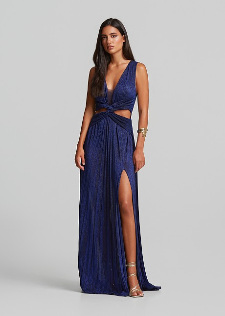 Lurex sheer dress with inner body