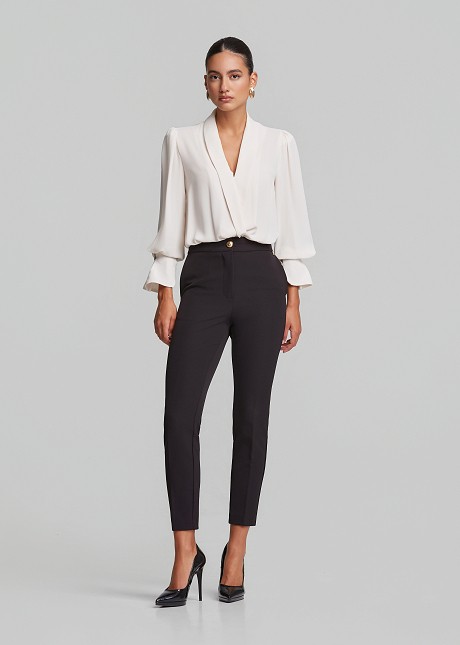 tailored cigarette trousers English Factory Tailored mid Pink boohoo Tailored Cigarette Trousers