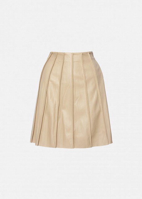 Mini skirt with textured pleats