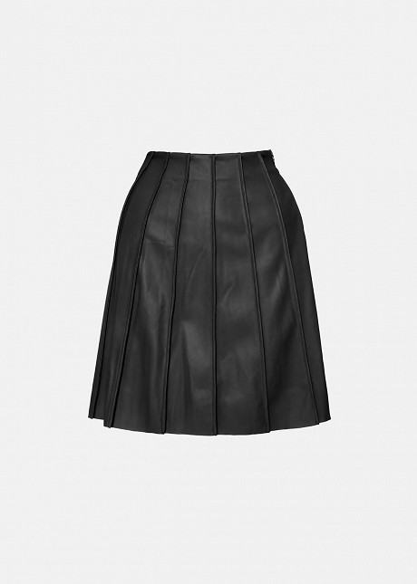 Mini skirt with textured pleats