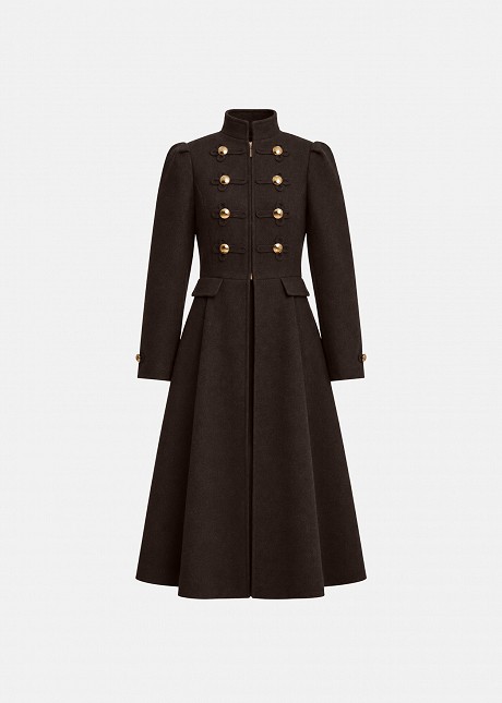 Palton stil military cu lână