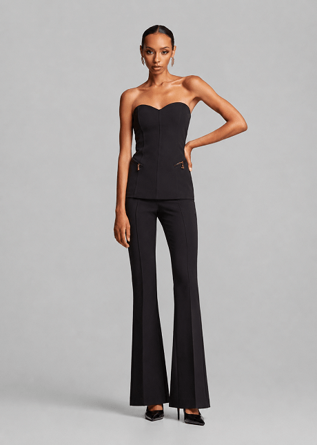 Strapless bustier top in heart neckline