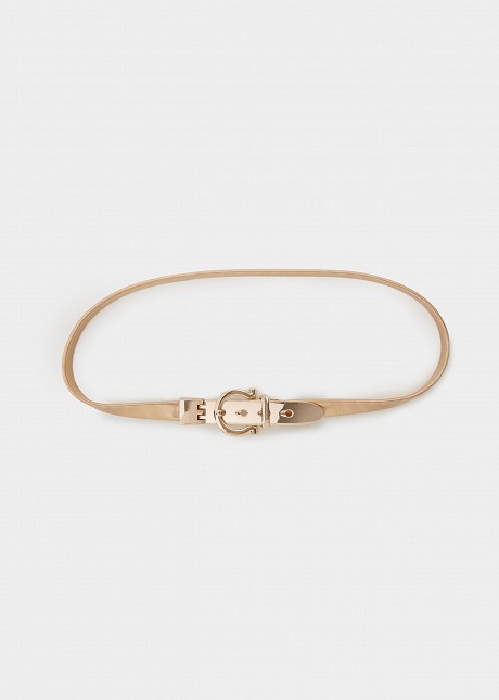 Gold-tone belt with buckle